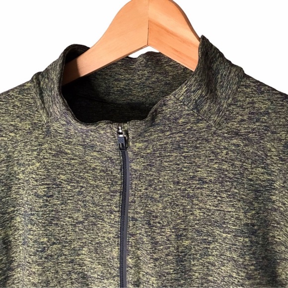 Lululemon Surge Warm 1/2 Zip Pullover Heathered Utilitarian Green Black Men's XL - Picture 11 of 11